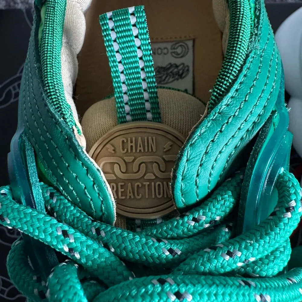 Versace x Concept chain reaction sneakers medusa greca green emerald 37.5 NWT - Picture 10 of 16